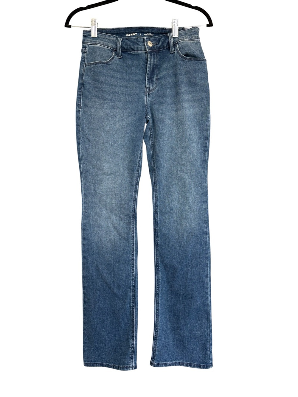 Old Navy Wow Boot-Cut Jeans Women’s Size 2 Medium Wash Mid Rise Stretch Denim